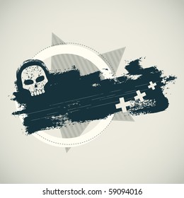 Vector Grunge Skull