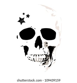 Vector Grunge Skull Background