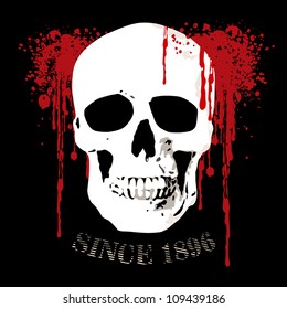 Vector Grunge Skull Background