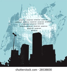 vector grunge skyscraper