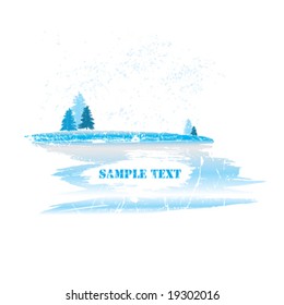 Vector. Grunge Snow Background