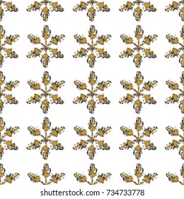 Vector grunge snowfall seamless wallpaper pattern. Holiday seamless