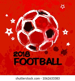  Vector Grunge Soccer Ball 2018 Russia graphic design 