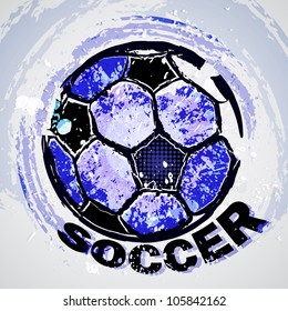 Vector Grunge Soccer Ball