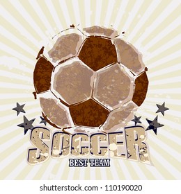 Vector Grunge Soccer Ball
