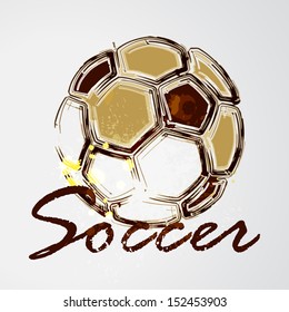 Vector Grunge Soccer Ball 