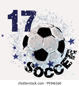 Vector Grunge Soccer Ball