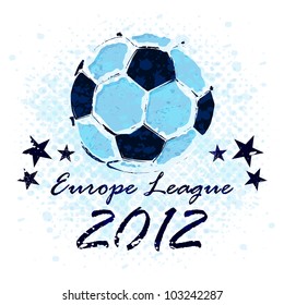 Vector Grunge Soccer Ball / Europe League