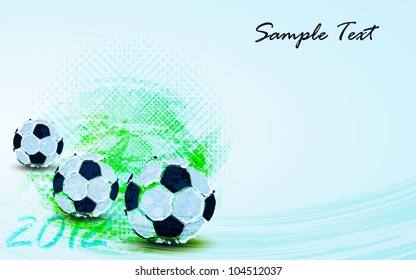 Vector Grunge Soccer Ball Poster / Banner / Bunting