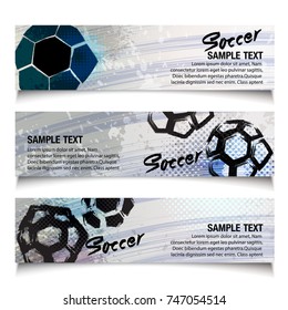 Vector Grunge Soccer ball ( Poster, Banner, backdrops design )