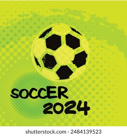Vector Grunge Soccer Ball , Soccer Template suitable for posters, flyers, brochures, banners, badges, labels, wallpapers, web design, advertising, publicity or any branding.