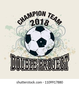 Vector Grunge Soccer Ball ( T-shirt, Poster, Banner, backdrops design )
