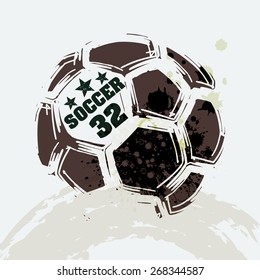 Vector Grunge Soccer Ball ( T-shirt, Poster, Banner, backdrops design )
