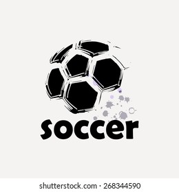 Vector Grunge Soccer Ball ( T-shirt, Poster, Banner, backdrops design )
