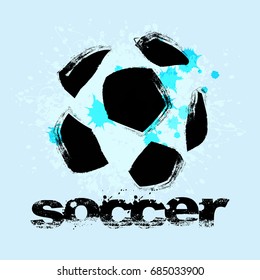 Vector Grunge Soccer Ball ( T-shirt, Poster, Banner, backdrops design )