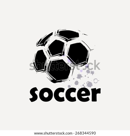 Vector Grunge Soccer Ball ( T-shirt, Poster, Banner, backdrops design )

