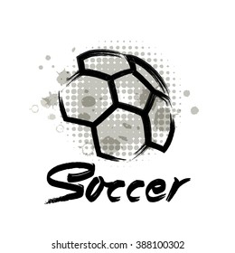 Vector Grunge Soccer design ( T-shirt, Poster, Banner, backdrops design )
