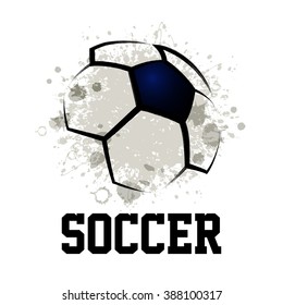 Vector Grunge Soccer design ( T-shirt, Poster, Banner, backdrops design )
