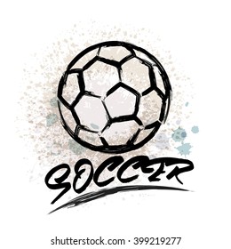 Vector Grunge Soccer design ( T-shirt, Poster, Banner, backdrops design )