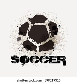 Vector Grunge Soccer design ( T-shirt, Poster, Banner, backdrops design )