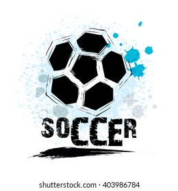 Vector Grunge Soccer design ( T-shirt, Poster, Banner, backdrops design )