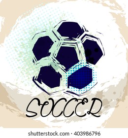 Vector Grunge Soccer design ( T-shirt, Poster, Banner, backdrops design )
