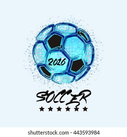 Vector Grunge Soccer design ( T-shirt, Poster, Banner, backdrops design )
