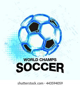 Vector Grunge Soccer design ( T-shirt, Poster, Banner, backdrops design )
