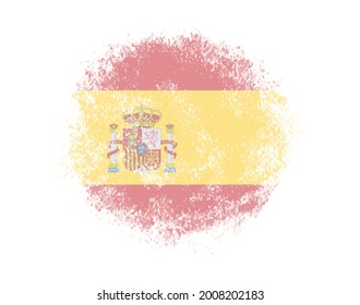Vector grunge Spain flag background.