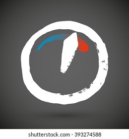 Vector grunge speed icon