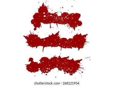 Vector Grunge splatter red color label