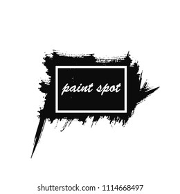 Vector grunge spot with place for your text.  Ink brush strokes. Original grunge brush paint texture. 