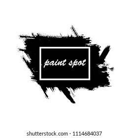 Vector grunge spot with place for your text.  Ink brush strokes. Original grunge brush paint texture.