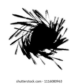 Vector grunge spot with place for your text.  Ink brush strokes. Original grunge brush paint texture. 
