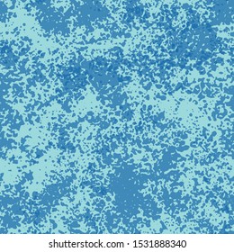 Vector grunge spray seamless pattern. Abstract watercolor splash design. Blue water surface with hand drawn brush splat.