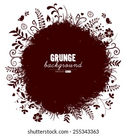 Vector grunge spring background.