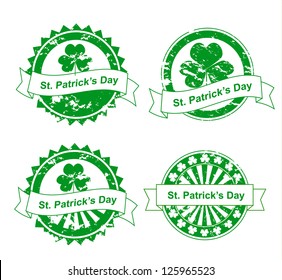 Vector grunge st. Patrick's day stamps