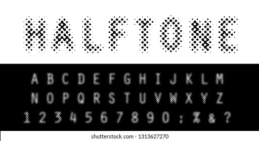 vector grunge stain dotted old newspapers halftone raster font