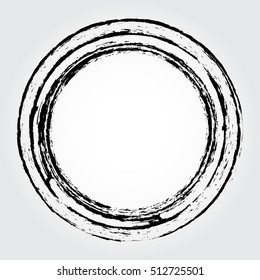 Vector grunge stamp. Grunge round shape.