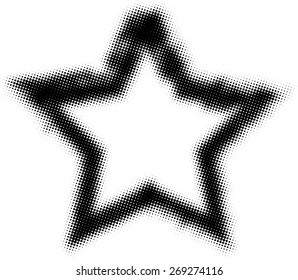 Vector Grunge Star . Background .