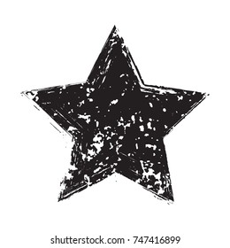 Vector grunge star. Distressed star design.