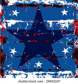 Vector Grunge Star Poster