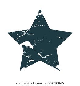 Vector Grunge star Stamp. Distress grain surface dust and rough background concept. Overlay texture stamps with banners, logos, icon, label and badges.