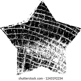 Vector grunge star.Distressed star design