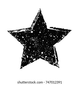 Vector Grunge Star.Distressed Star Design.