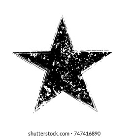 Vector grunge star.Distressed star design.
