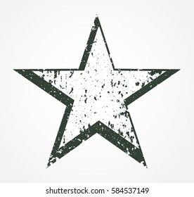 Vector Grunge Star.Distressed Star Symbol.