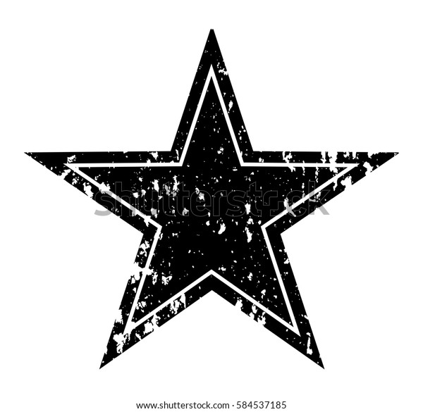 Vector Grunge Stardistressed Star Symbol Stock Vector (Royalty Free ...