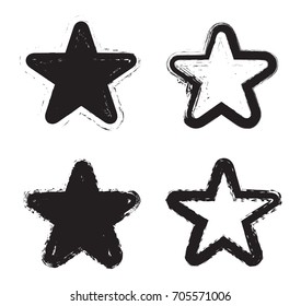 Vector grunge star.Grunge star sign.
