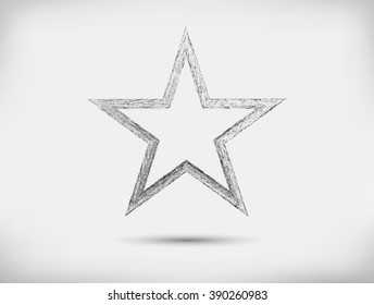 Vector grunge star.Grunge star symbol.
